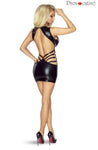 Provocative PR6080 Wet look Dress Black - Angel Lingerie UK