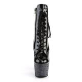 Pleaser ADORE-1020LG Boots Black Glitter - Angel Lingerie UK