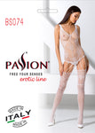 Passion Bodystocking BS074 White - Angel Lingerie UK