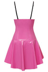 Black Level Pink Vinyl Dress - Angel Lingerie UK