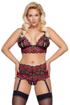 Cottelli Curves Red Black Set - Angel Lingerie UK