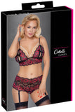 Cottelli Curves Red Black Set - Angel Lingerie UK