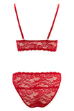 Cottelli Lingerie Red Bra and Briefs (XL) - Angel Lingerie UK