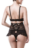 Grey Velvet Floral Lingerie Set - Angel Lingerie UK