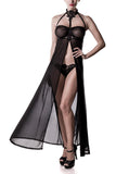 Grey Velvet Negligee - Angel Lingerie UK