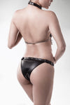 Grey Velvet Three-Part Erotic Set - Angel Lingerie UK