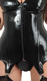 LATE-X Black Latex Basque - Angel Lingerie UK