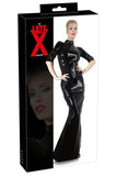 LATE-X Long Black Latex Dress - Angel Lingerie UK