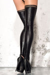 Me Seduce ST01 Wetlook Stockings (2XL/3XL) - Angel Lingerie UK