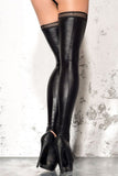 Me Seduce ST01 Wetlook Stockings (2XL/3XL) - Angel Lingerie UK