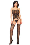 Livia Corsetti Mircianna Bodystocking Black - Angel Lingerie UK