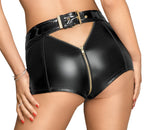 Noir Handmade Sexy Shorts with Full Zip - Angel Lingerie UK