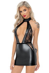 Noir Handmade Wetlook Lace Party Dress - Angel Lingerie UK