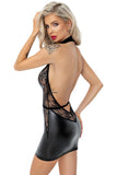 Noir Handmade Wetlook Lace Party Dress - Angel Lingerie UK