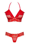 Obsessive Red Lingerie Set (S/M) - Angel Lingerie UK