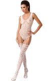 Passion BS051 Bodystocking White - Angel Lingerie UK