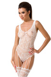 Passion BS051 Bodystocking White - Angel Lingerie UK