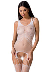 Passion Bodystocking BS070 White - Angel Lingerie UK