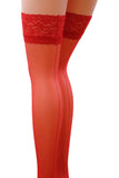 Passion Roso Red Hold-Ups ST022 - Angel Lingerie UK