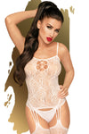 Penthouse Eye Of The Storm White Bodystocking - Angel Lingerie UK