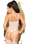 Penthouse Eye Of The Storm White Bodystocking - Angel Lingerie UK