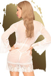 Penthouse Hypnotic Power White Kimono - Angel Lingerie UK