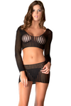 Rene Rofe Crochet-Net Bodystocking - Angel Lingerie UK