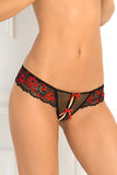 Rene Rofe Lace Thong with Bows - Angel Lingerie UK