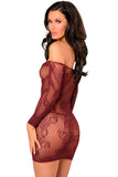 Rene Rofe The Breaker Dress Burgundy - Angel Lingerie UK