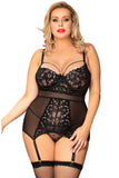 YesX Plus Size Floral Lace Chemise - Angel Lingerie UK