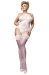 Ballerina 591 Ivory Hold Ups Plus Size - Angel Lingerie UK