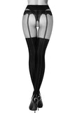 Black Secret BS136 Crotchless Tights - Angel Lingerie UK