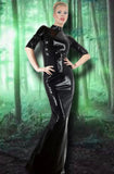 LATE-X Long Black Latex Dress - Angel Lingerie UK