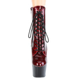 Pleaser ADORE 1020SP Red Snake Print Boots - Angel Lingerie UK