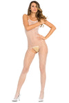 Rene Rofe White Crochet Net Bodystocking - Angel Lingerie UK